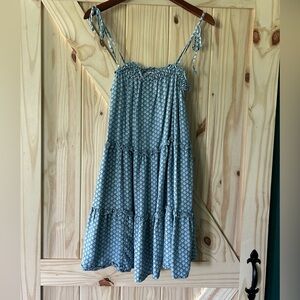 Vineyard Vines Blue Ruffled Tiered Sundress